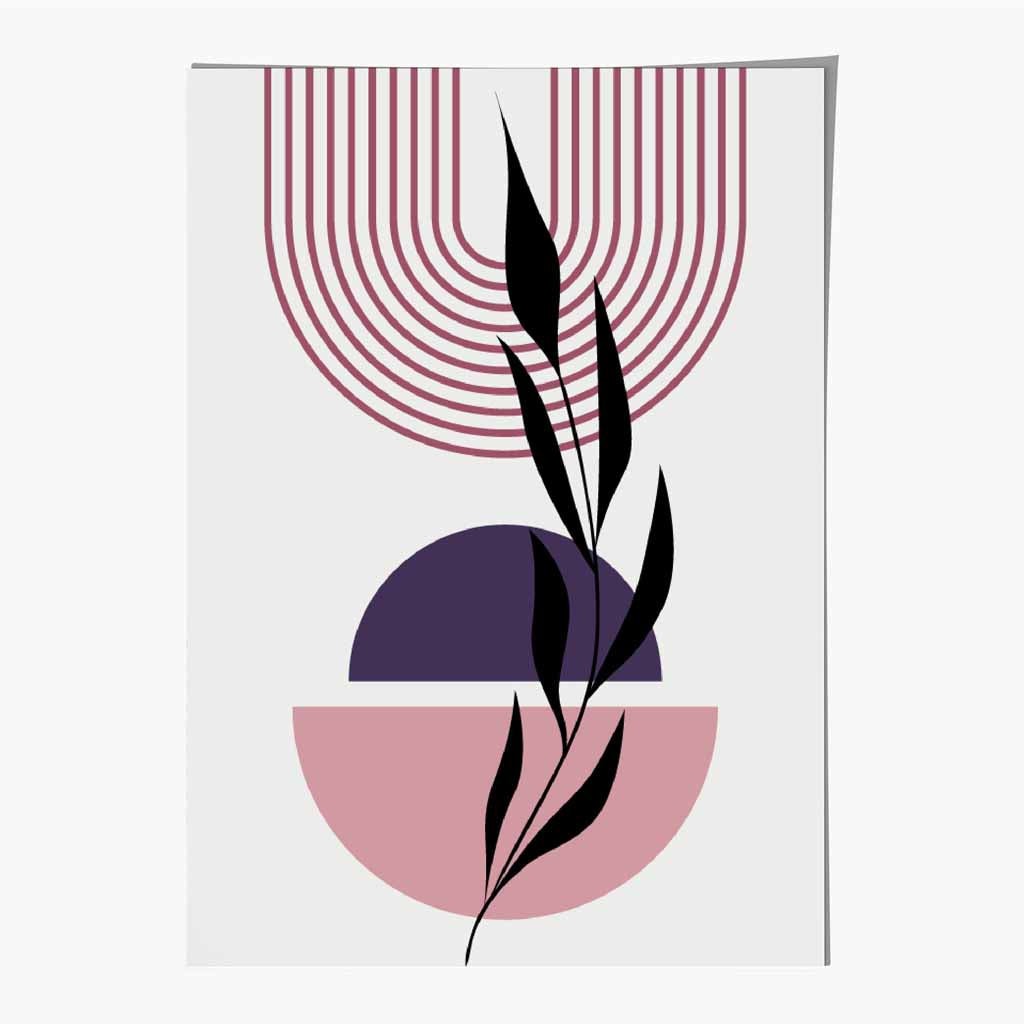 Boho Pink, Purple Floral Arches No 3 Art Print | Wall Art Plaza