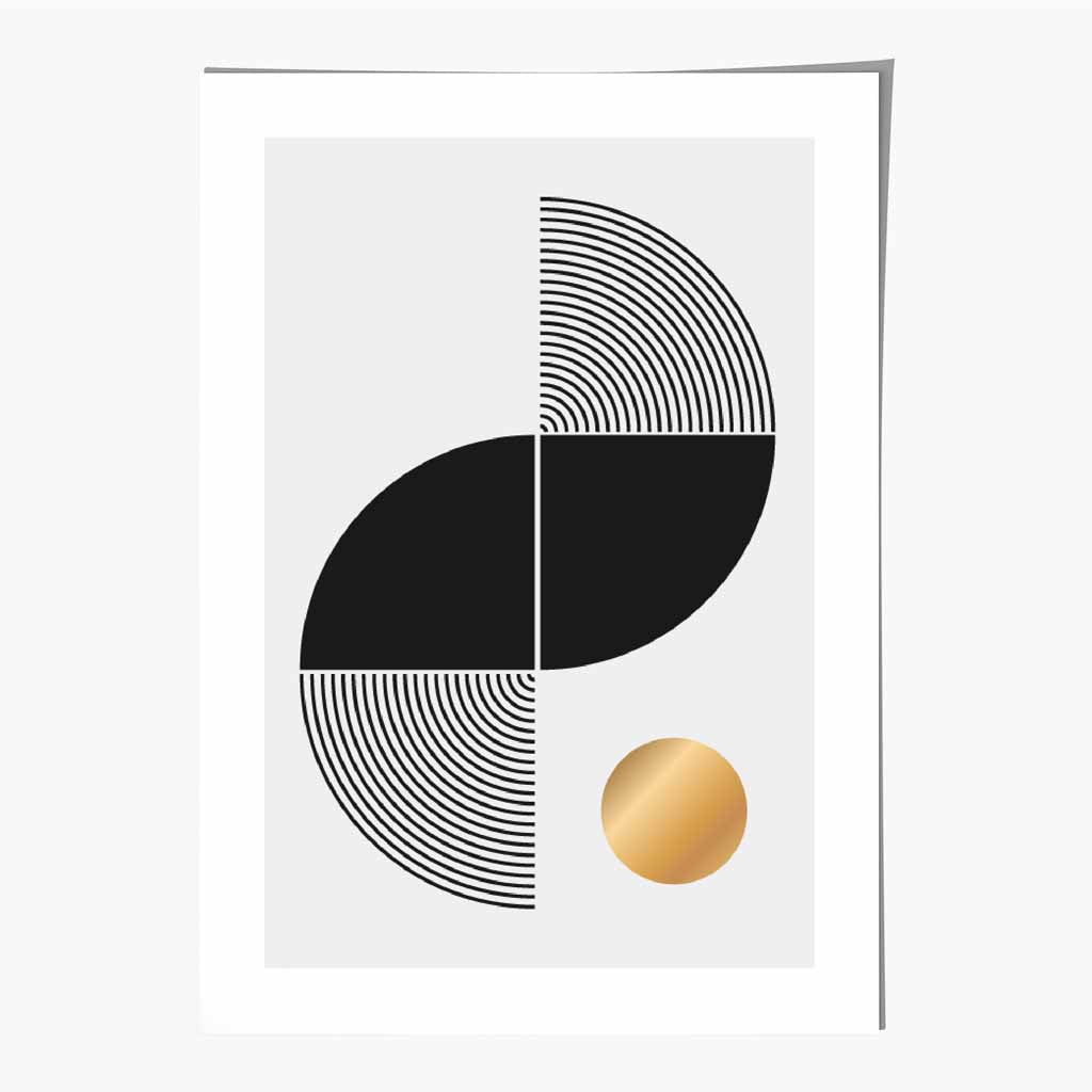 Simple Modern Black, Grey Spriral No 2 Art Print | Wall Art Plaza