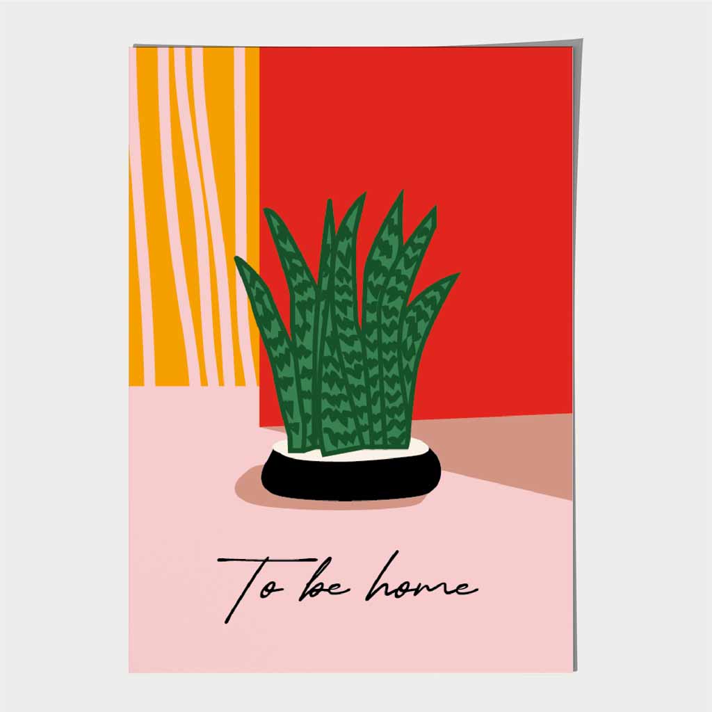 Boho Floral Pink, Colourful Cactus Art Print | Wall Art Plaza