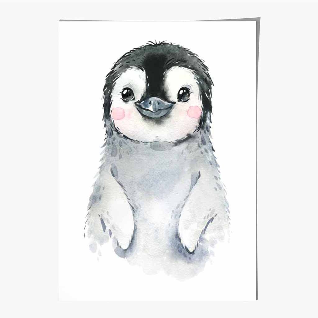 Cute Baby Penguin Nursery Art Print | Wall Art Plaza UK