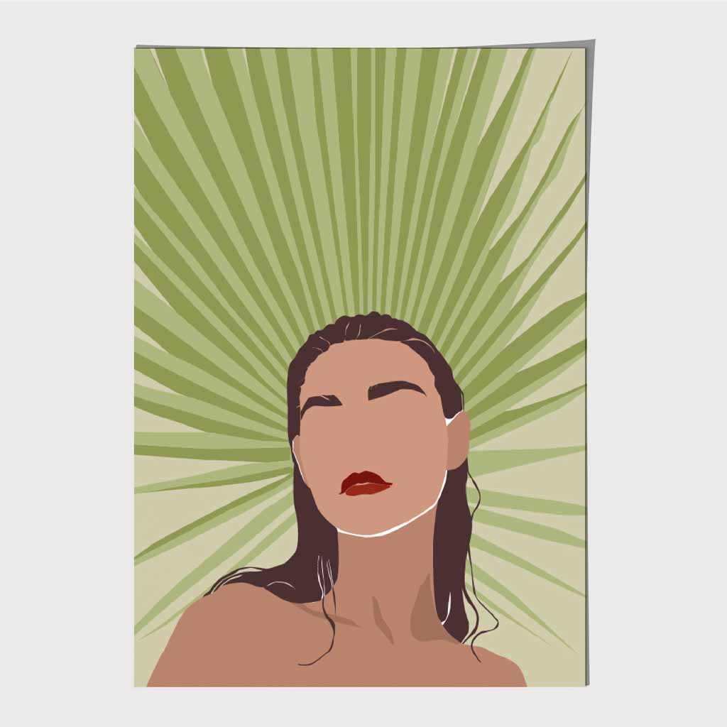 Modern Art Green, Tropical Holiday Art Poster | Wall Art Plaza UK