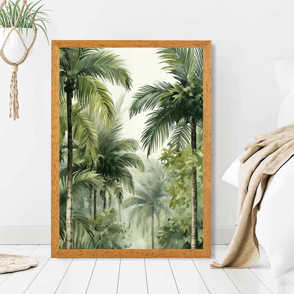 Modern Green,  Jungle Palms  Art Poster | Wall Art Plaza UK