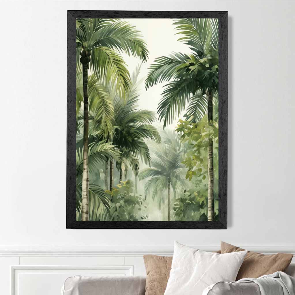 Modern Green,  Jungle Palms  Art Poster | Wall Art Plaza UK