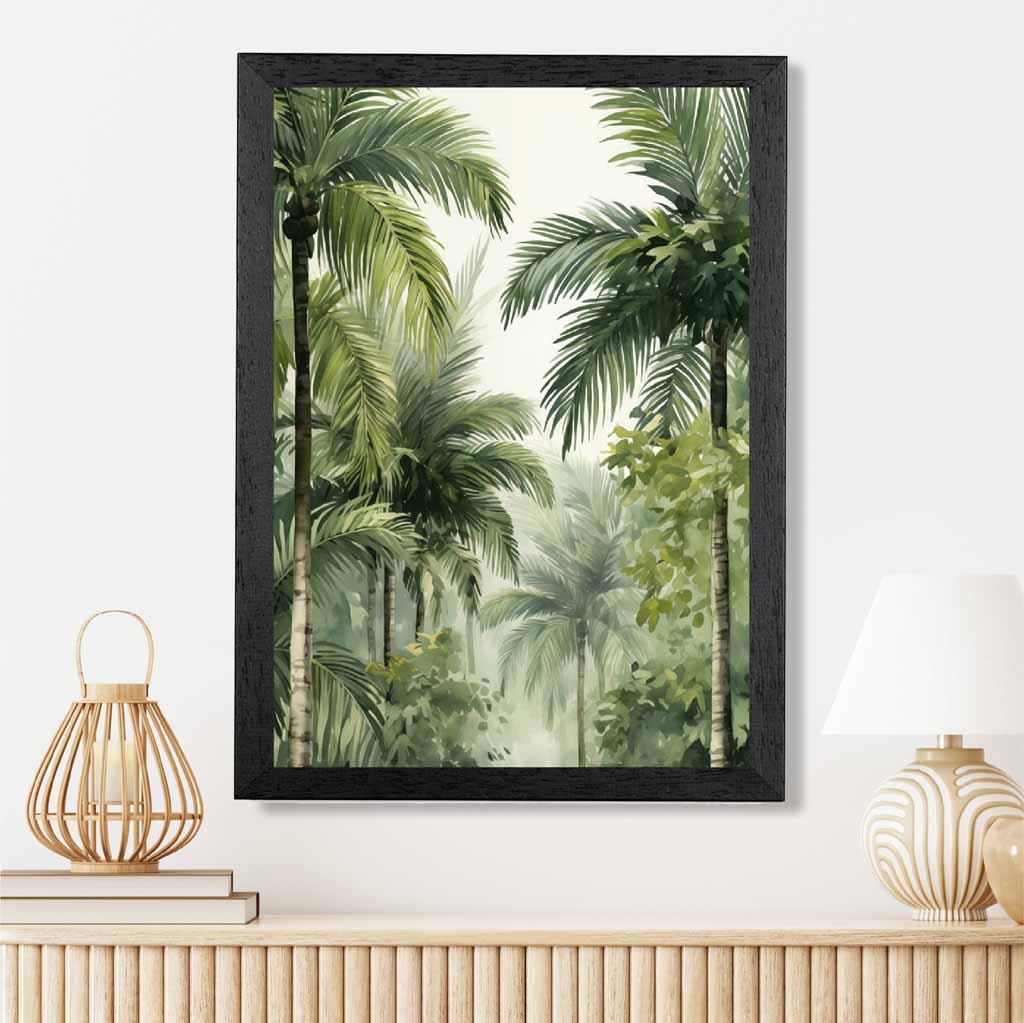 Modern Green,  Jungle Palms  Art Poster | Wall Art Plaza UK