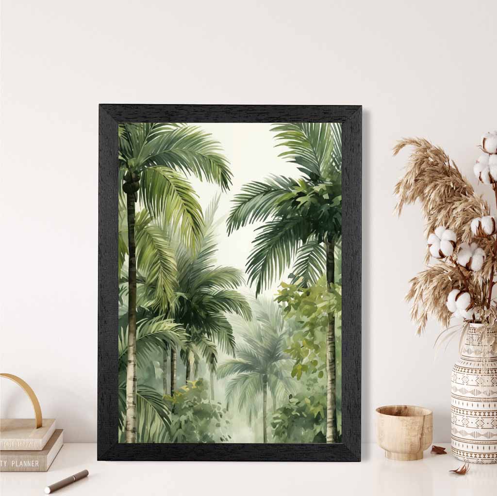 Modern Green,  Jungle Palms  Art Poster | Wall Art Plaza UK