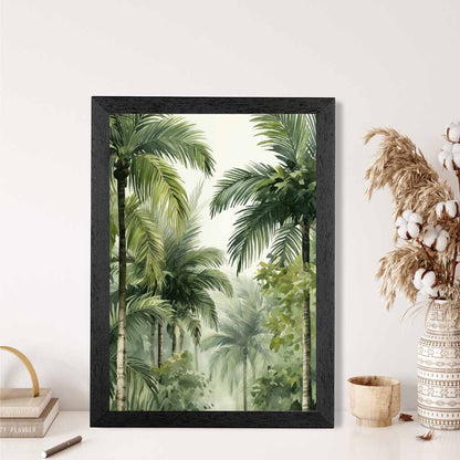 Modern Green,  Jungle Palms  Art Poster | Wall Art Plaza UK