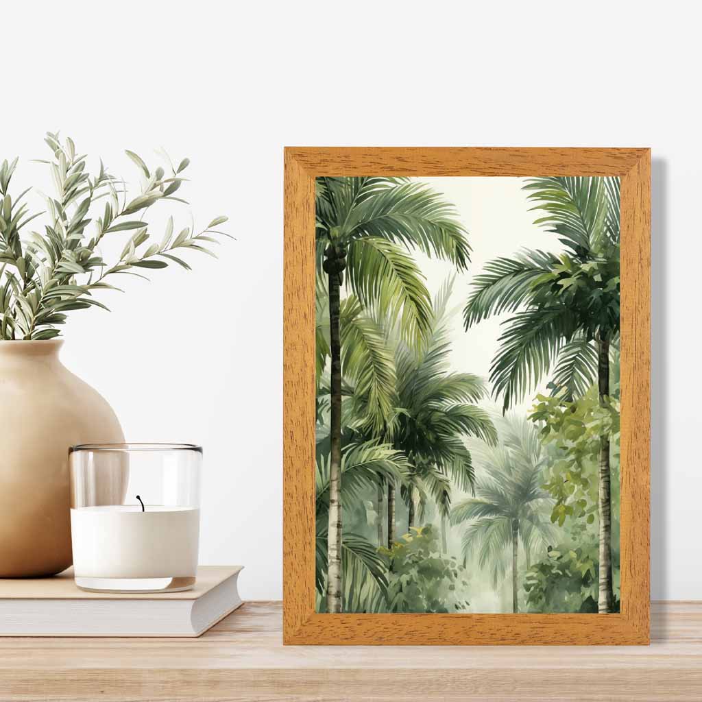 Modern Green,  Jungle Palms  Art Poster | Wall Art Plaza UK