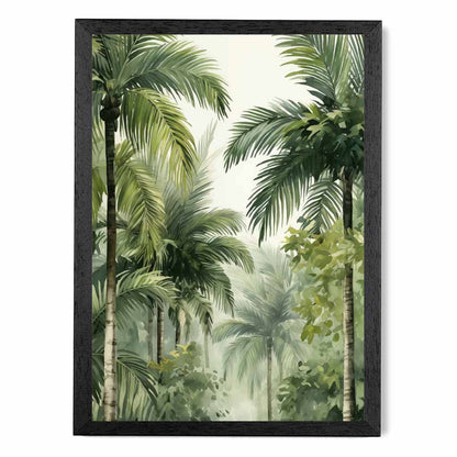 Modern Green,  Jungle Palms  Art Poster | Wall Art Plaza UK