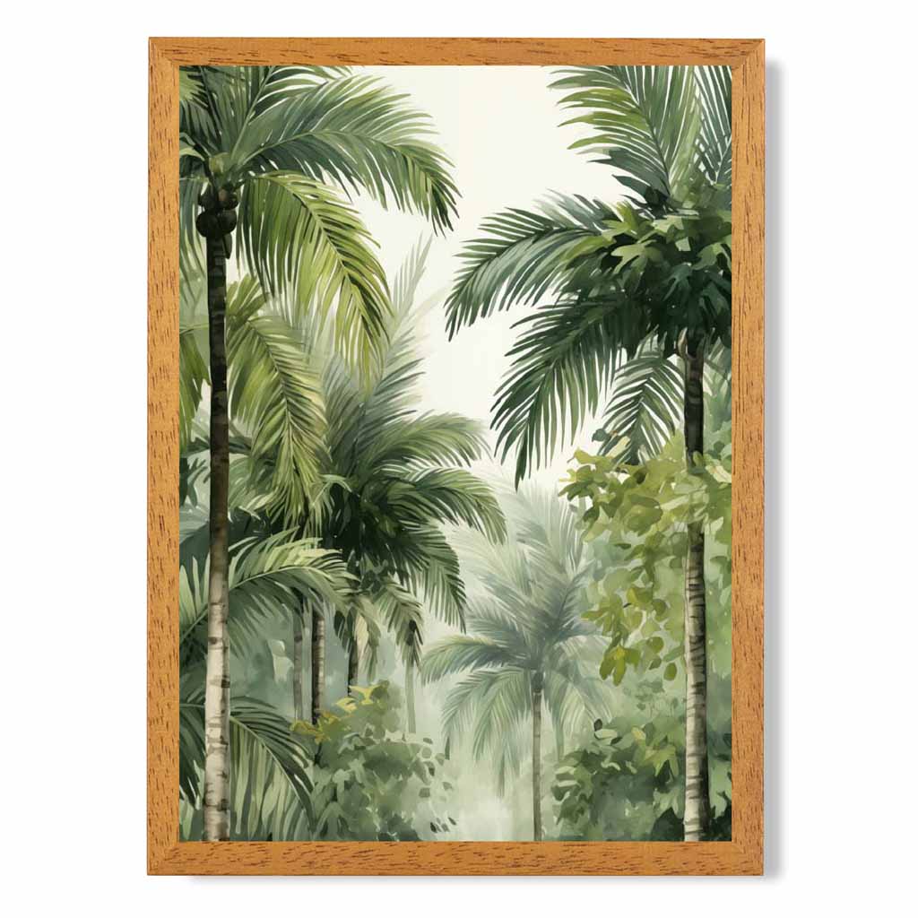 Modern Green,  Jungle Palms  Art Poster | Wall Art Plaza UK