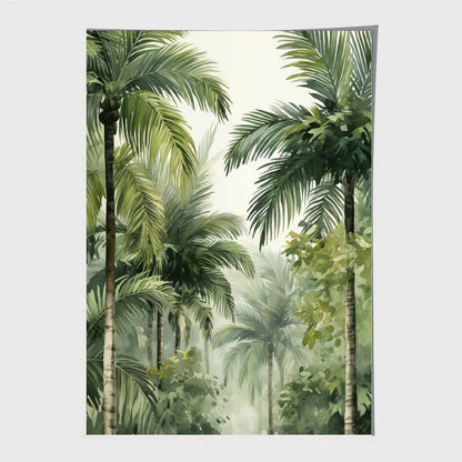 Modern Green,  Jungle Palms  Art Poster | Wall Art Plaza UK