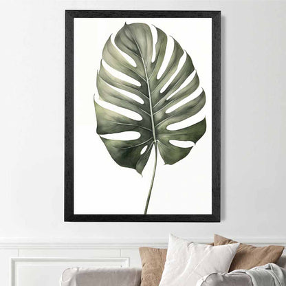 Modern Illustration Green,  Monstera Palm  Art Print | Wall Art Plaza UK