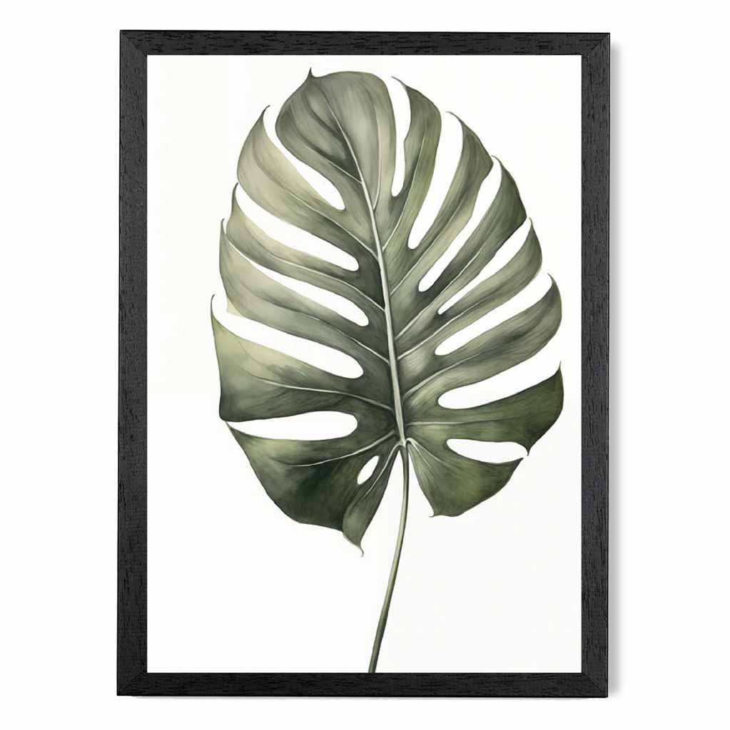 Modern Illustration Green,  Monstera Palm  Art Print | Wall Art Plaza UK