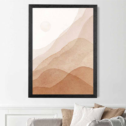 Abstract Painted Beige Mountains No 3 Art Print | Wall Art Plaza
