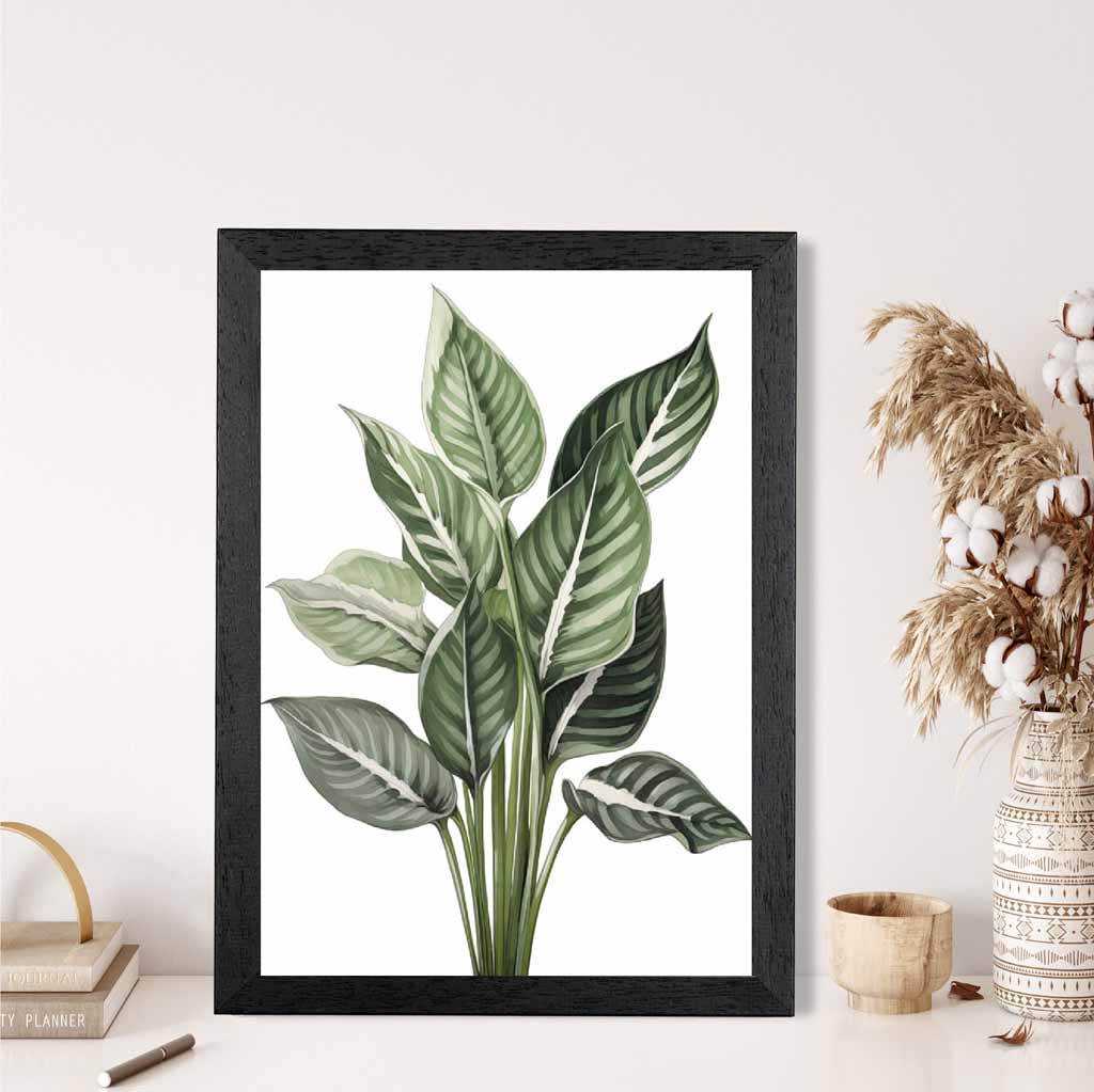 Modern Illustration Green,  Botanical Leaves  Art Poster | Wall Art Plaza UK