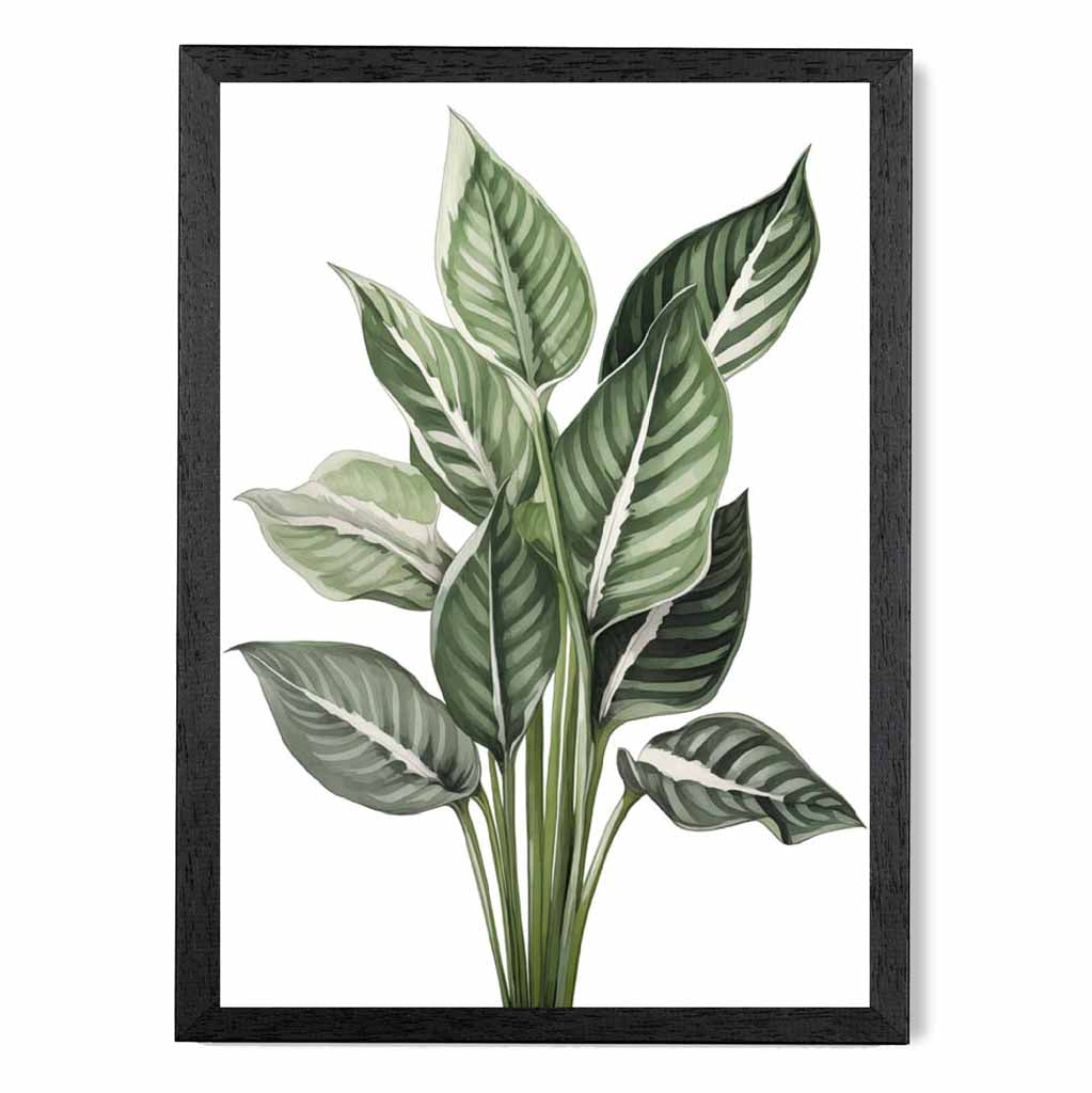 Modern Illustration Green,  Botanical Leaves  Art Poster | Wall Art Plaza UK