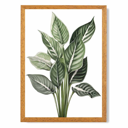 Modern Illustration Green,  Botanical Leaves  Art Poster | Wall Art Plaza UK