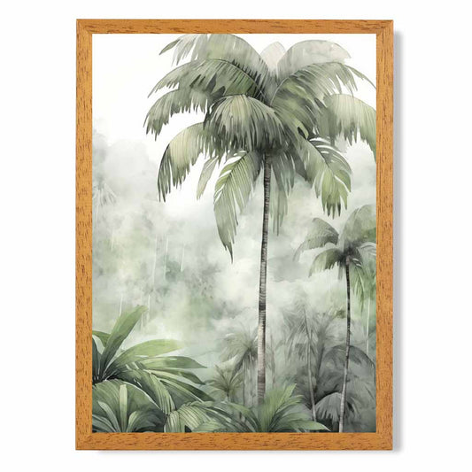 Modern Painted Green,  Jungle Treetops  Art Poster | Wall Art Plaza UK