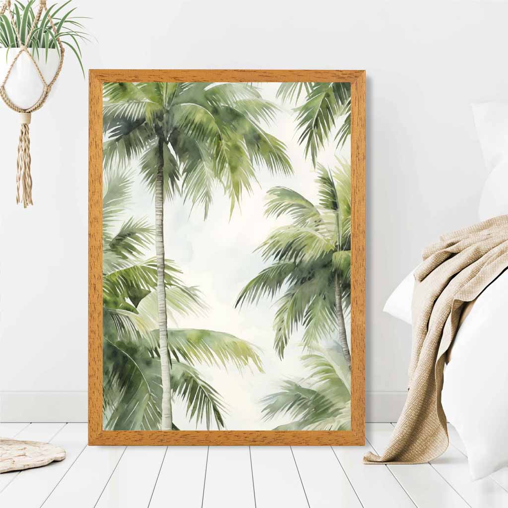 Modern Illustration Green,  Jungle Palms  Art Poster | Wall Art Plaza UK