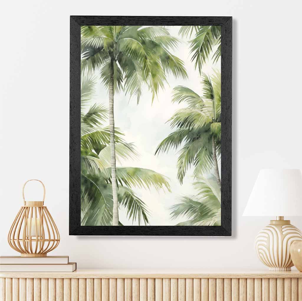 Modern Illustration Green,  Jungle Palms  Art Poster | Wall Art Plaza UK