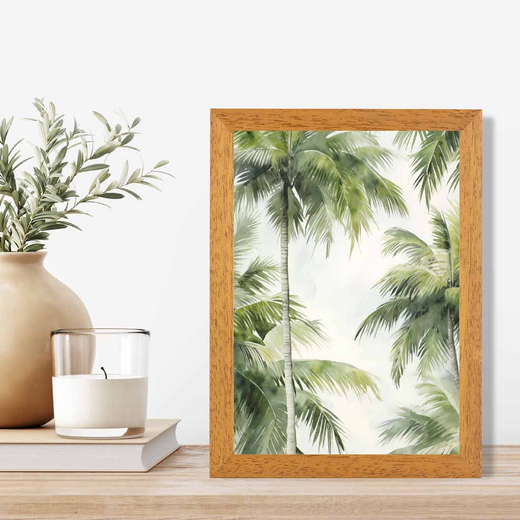 Modern Illustration Green,  Jungle Palms  Art Poster | Wall Art Plaza UK