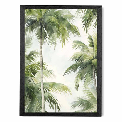 Modern Illustration Green,  Jungle Palms  Art Poster | Wall Art Plaza UK