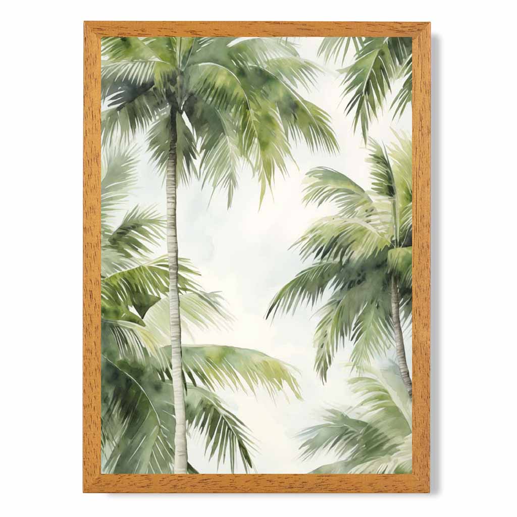 Modern Illustration Green,  Jungle Palms  Art Poster | Wall Art Plaza UK