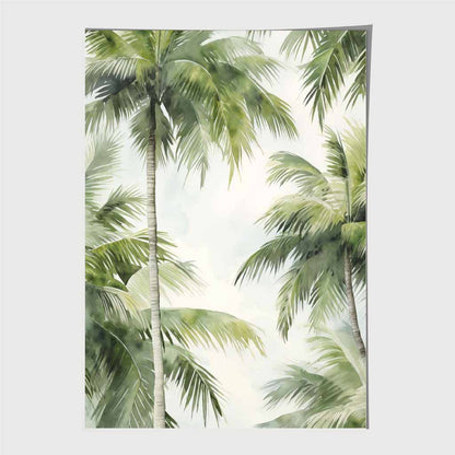 Modern Illustration Green,  Jungle Palms  Art Poster | Wall Art Plaza UK