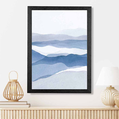 Abstract Painted Blue Mountains No 2 Art Print | Wall Art Plaza