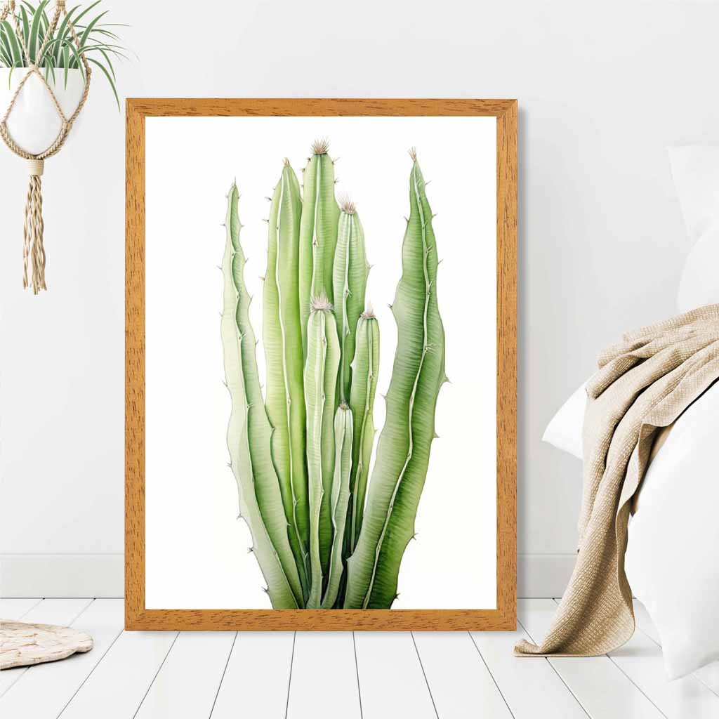 Modern Illustration Green,  Cactus No 2  Art Poster | Wall Art Plaza UK