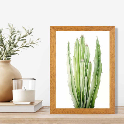 Modern Illustration Green,  Cactus No 2  Art Poster | Wall Art Plaza UK