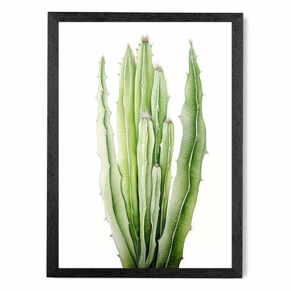 Modern Illustration Green,  Cactus No 2  Art Poster | Wall Art Plaza UK