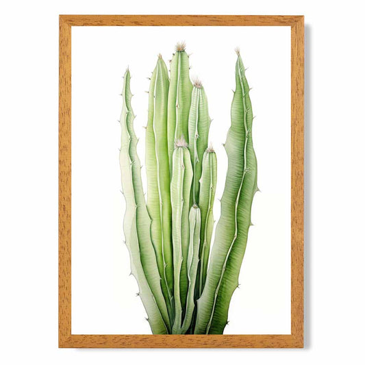 Modern Illustration Green,  Cactus No 2  Art Poster | Wall Art Plaza UK