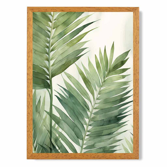 Abstract Painted Green,  Tropical Leaves  Art Print | Wall Art Plaza