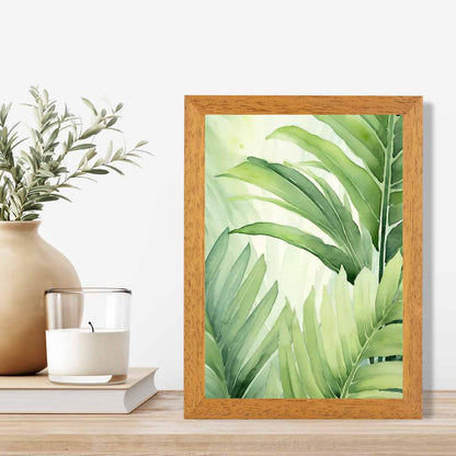 Abstract Painted Green,  Botanical Leaves  Art Print | Wall Art Plaza