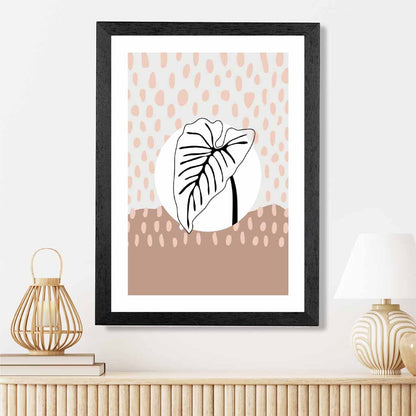 Modern Abstract Pink Sketch Botanical No 1 Art Print | Wall Art Plaza