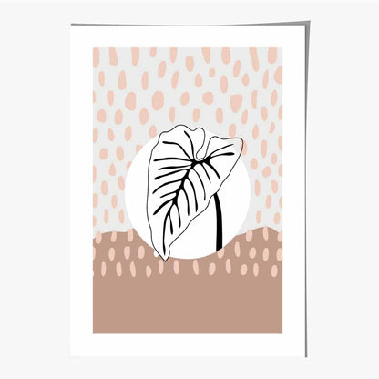 Modern Abstract Pink Sketch Botanical No 1 Art Print | Wall Art Plaza