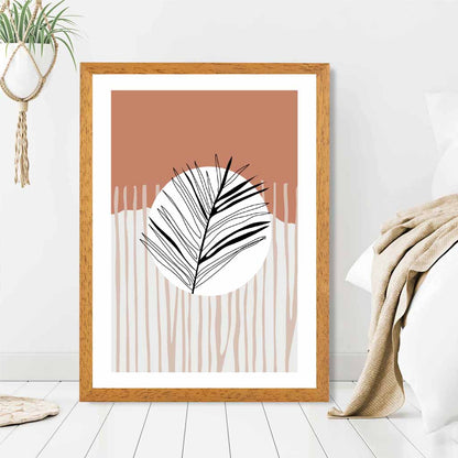 Modern Abstract Pink Sketch Botanical No 2 Art Print | Wall Art Plaza