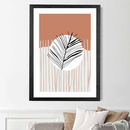 Modern Abstract Pink Sketch Botanical No 2 Art Print | Wall Art Plaza