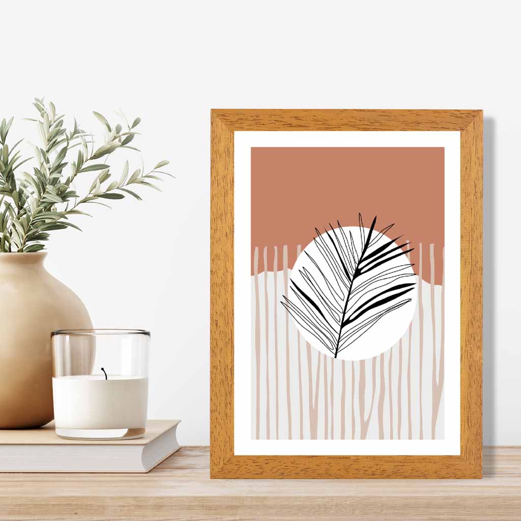 Modern Abstract Pink Sketch Botanical No 2 Art Print | Wall Art Plaza