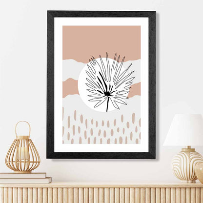 Modern Abstract Pink Sketch Botanical No 3 Art Print | Wall Art Plaza