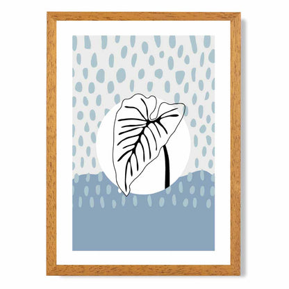 Modern Abstract Blue Sketch Botanical No 1 Art Print | Wall Art Plaza