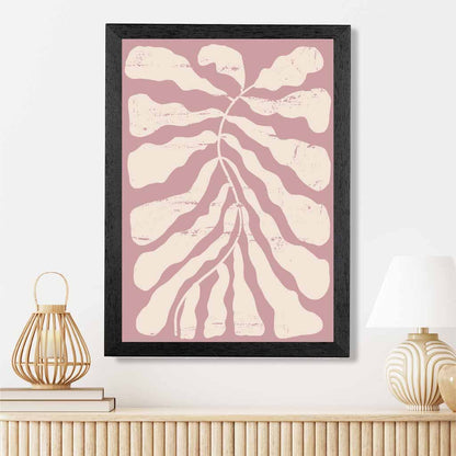 Modern Abstract Pink, Cream Floral Shape No 4 Art Print | Wall Art Plaza