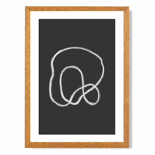 Abstract Black, White Doodle No 2 Art Print | Wall Art Plaza