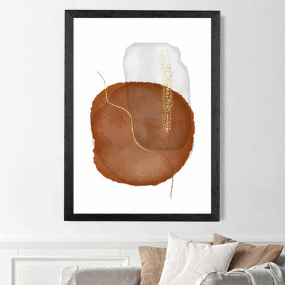 Abstract Terracotta, Ivory Shapes Art Print | Wall Art Plaza