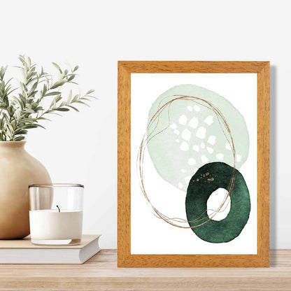 Abstract Green Painted Shapes No 1 Art Print | Wall Art Plaza