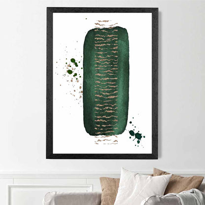 Abstract Green Painted Shapes No 3 Art Print | Wall Art Plaza