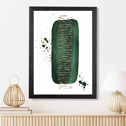 Abstract Green Painted Shapes No 3 Art Print | Wall Art Plaza