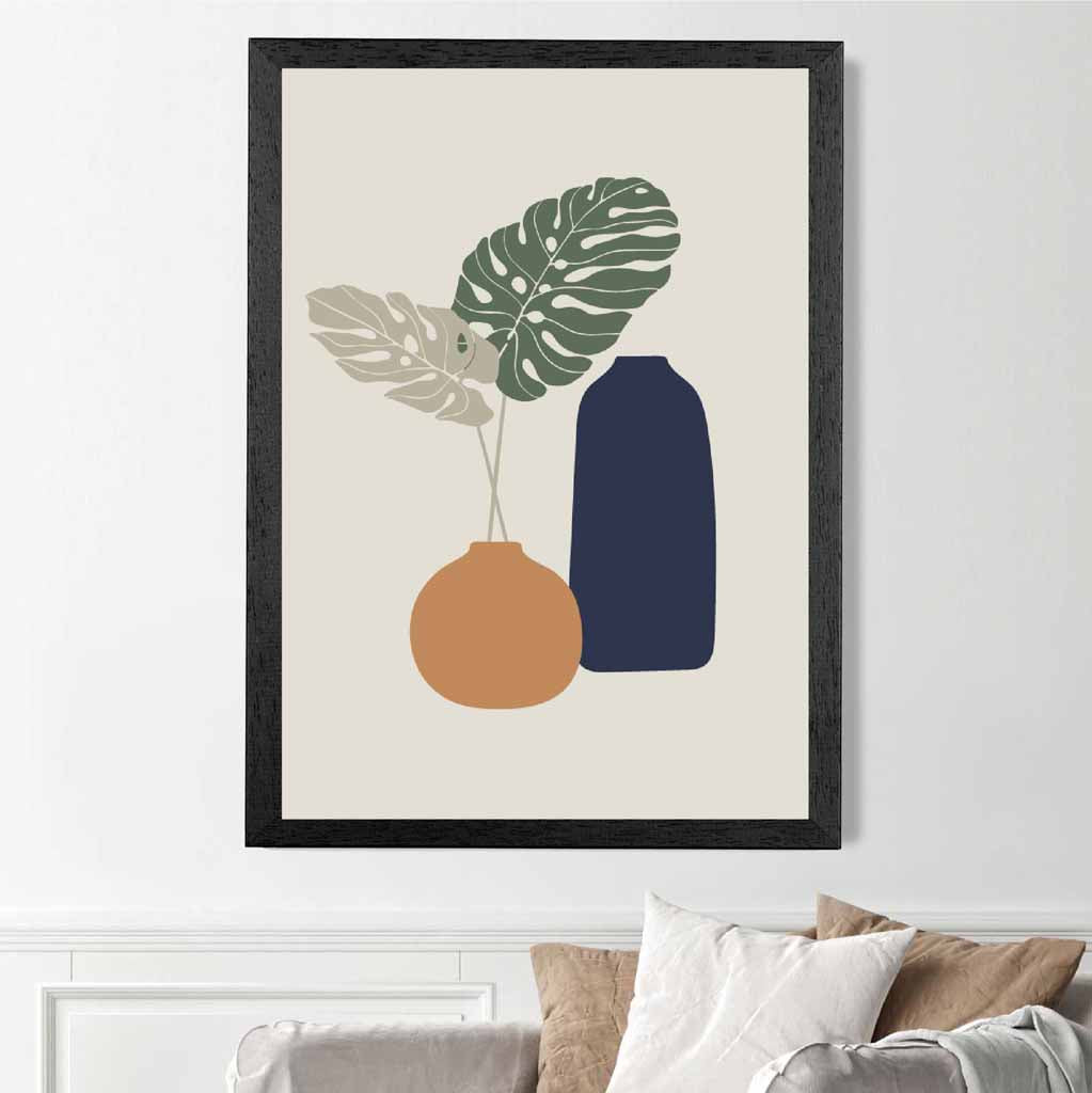 Boho Beige, Green Botanical No 1 Art Print | Wall Art Plaza