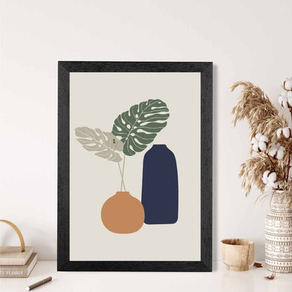 Boho Beige, Green Botanical No 1 Art Print | Wall Art Plaza