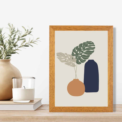 Boho Beige, Green Botanical No 1 Art Print | Wall Art Plaza